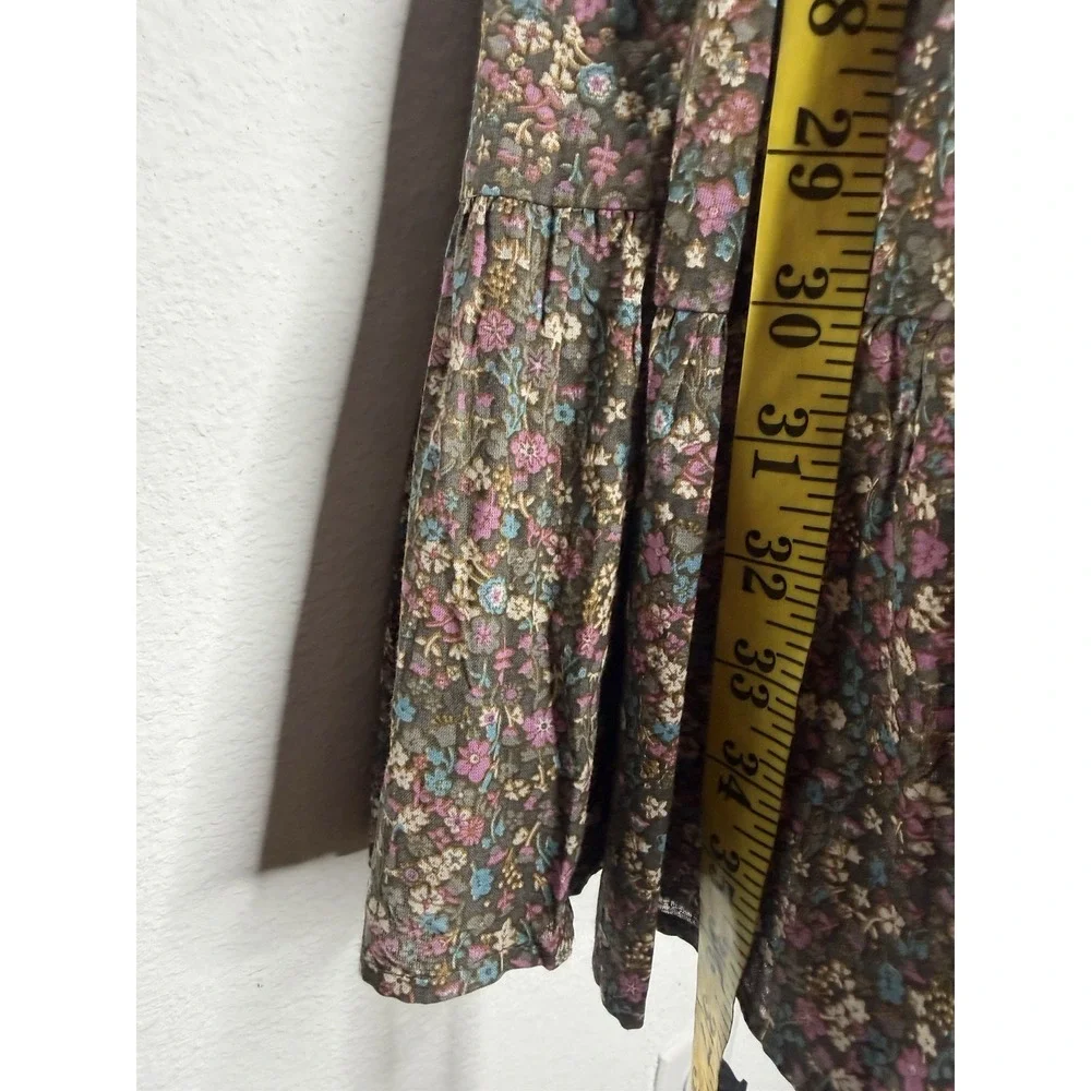 Garnet Hill Floral Cotton Maxi Skirt Size S Boho Peasant Prairie Cottagecore